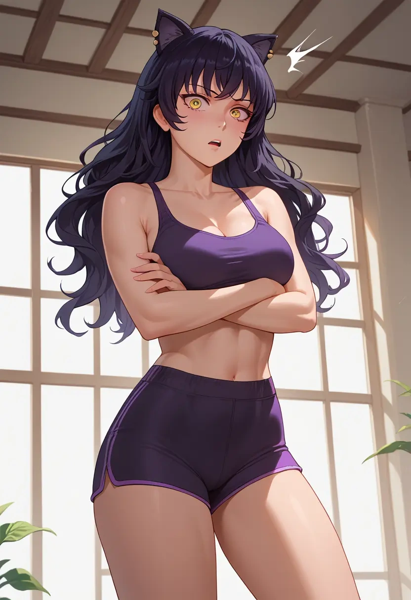 rwby,blake_belladonna,yoga shorts  - 