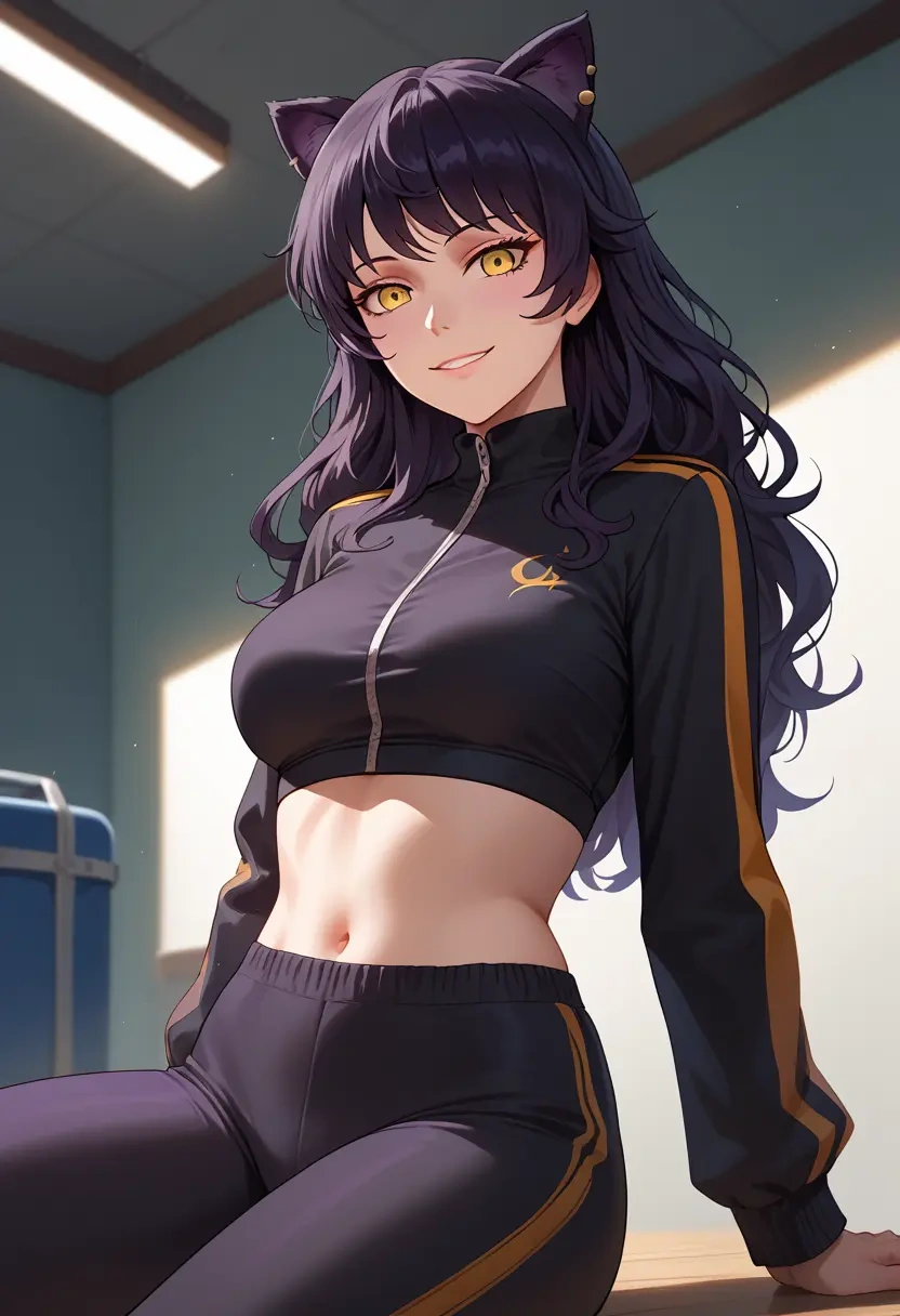 rwby,blake_belladonna,athletic,track suit  - 