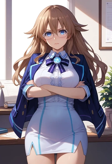 neptune_(series),blanc_(neptunia),OL, glasses,  - AI generated anime art