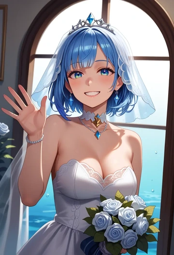 hololive,bloop_(gawr_gura),wedding  - AI generated anime art