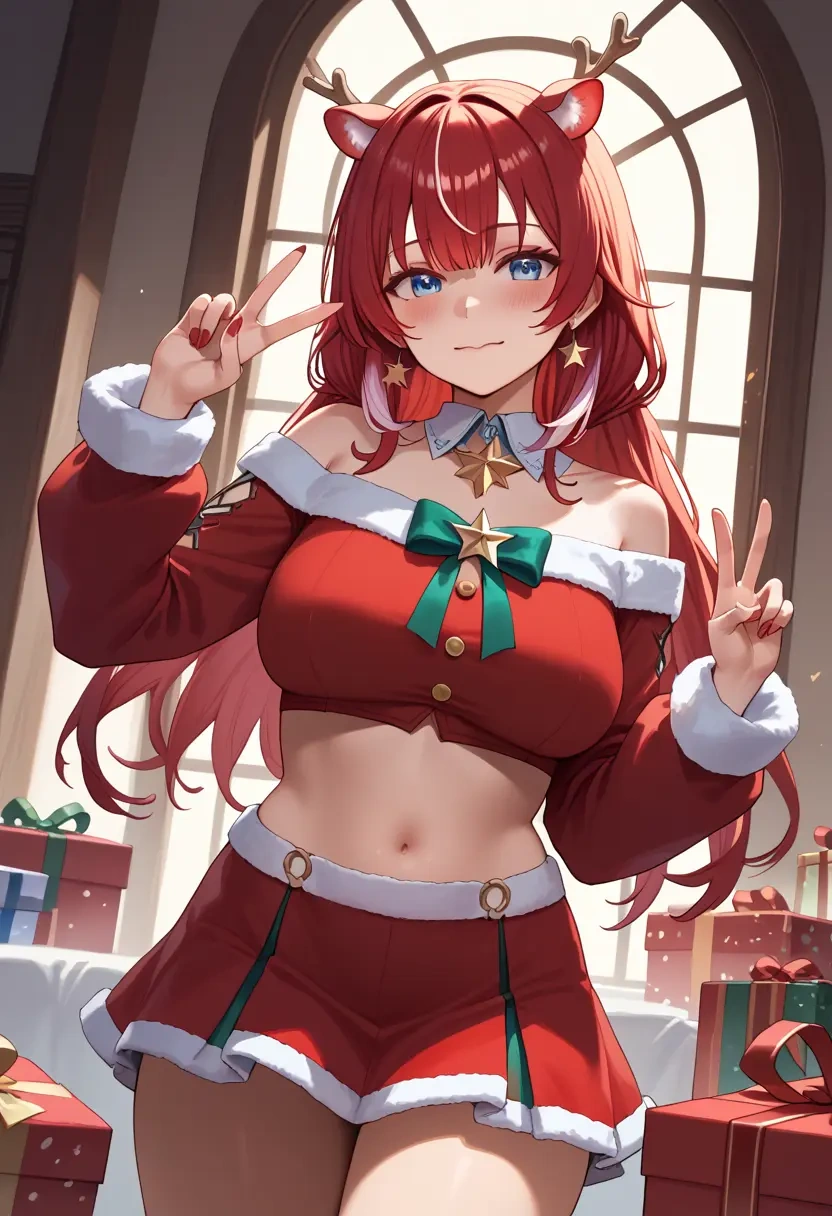 hololive,bloop_(gawr_gura),Christmas,skirt  - 