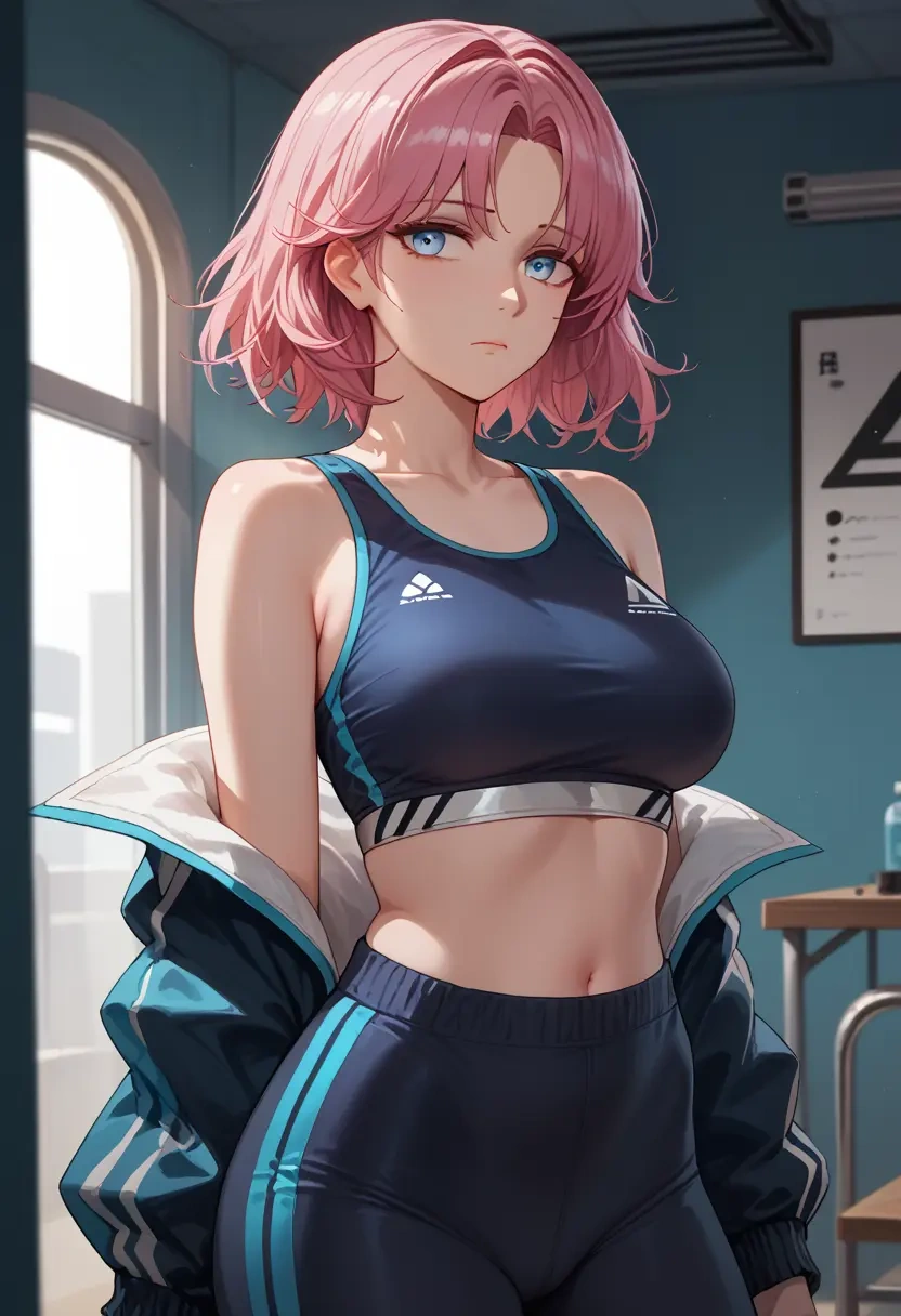 arknights,blue_poison_(arknights),athletic,track suit  - 