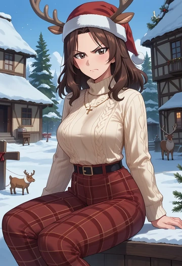 girls_und_panzer,boko_(girls_und_panzer),Christmas  - AI generated anime art