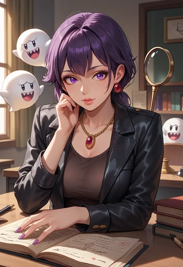 mario_(series),boo_(mario),detective  - AI generated anime art