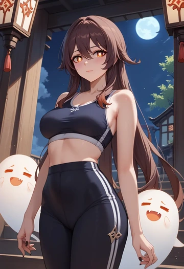 genshin_impact,boo_tao_(genshin_impact),athletic,track suit  - AI generated anime art