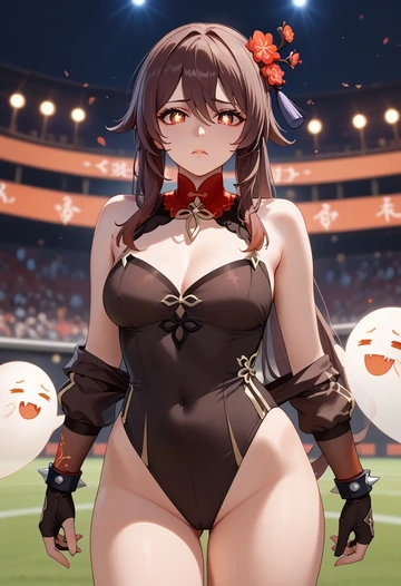 genshin_impact,boo_tao_(genshin_impact),athletic  - AI generated anime art