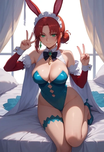 fate_(series),boudica_(fate),bunny girl  - AI generated anime art