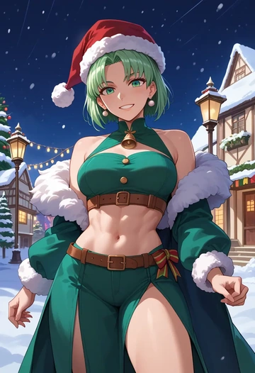 fate_(series),boudica_(fate),Christmas,dress  - AI generated anime art