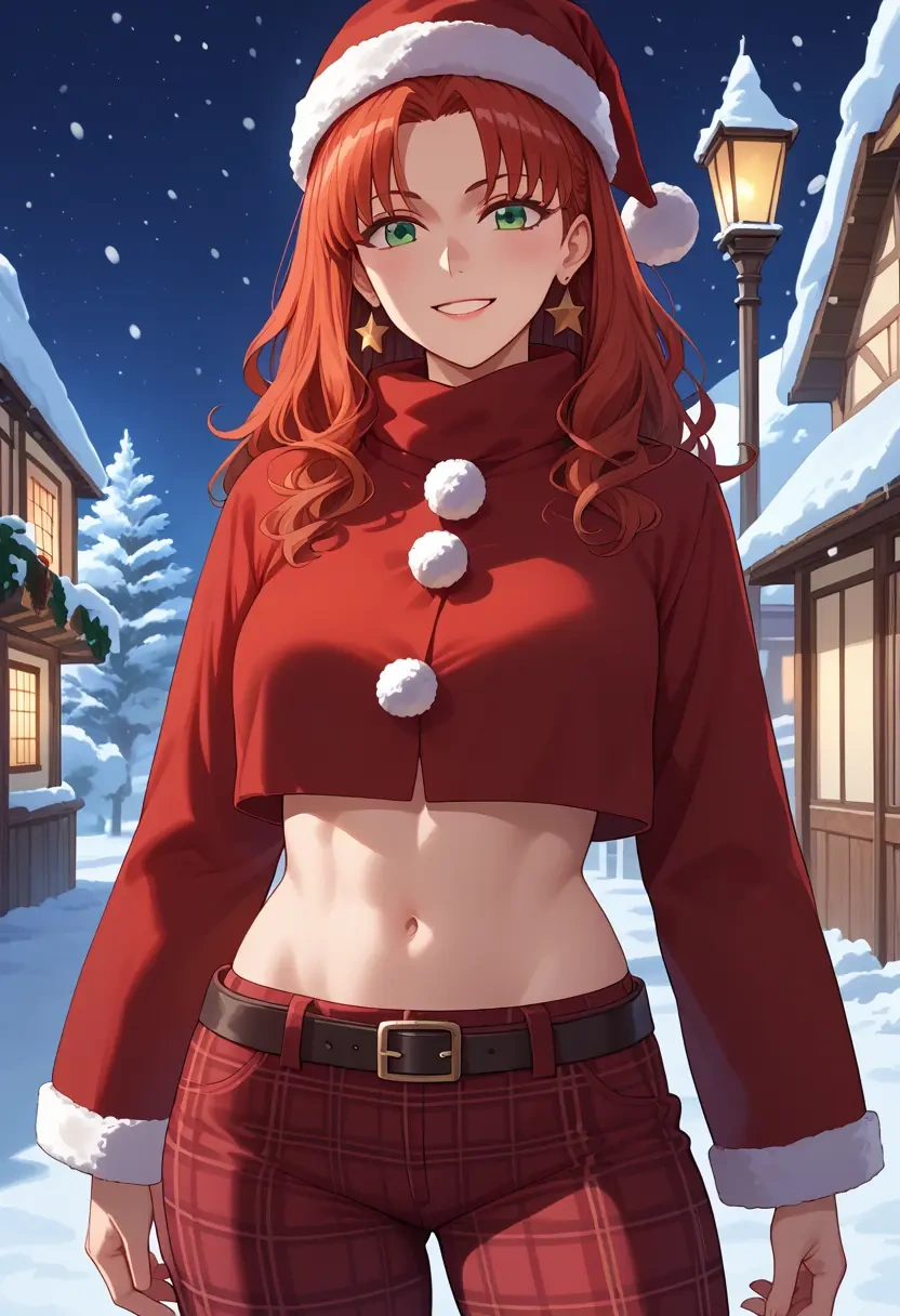 fate_(series),boudica_(fate),Christmas,plaid trousers  - 