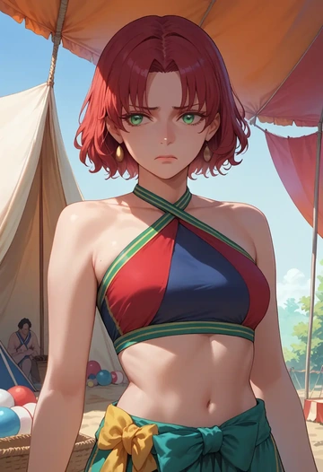 fate_(series),boudica_(fate),halter top,track pants  - AI generated anime art