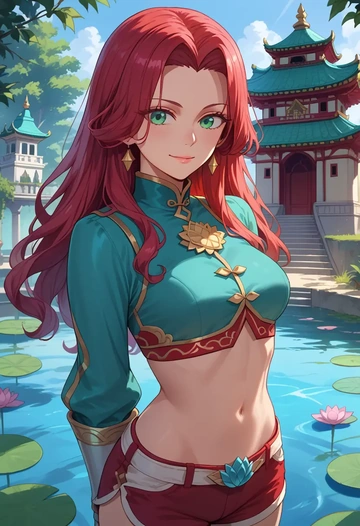 fate_(series),boudica_(fate),red velvet shorts  - AI generated anime art