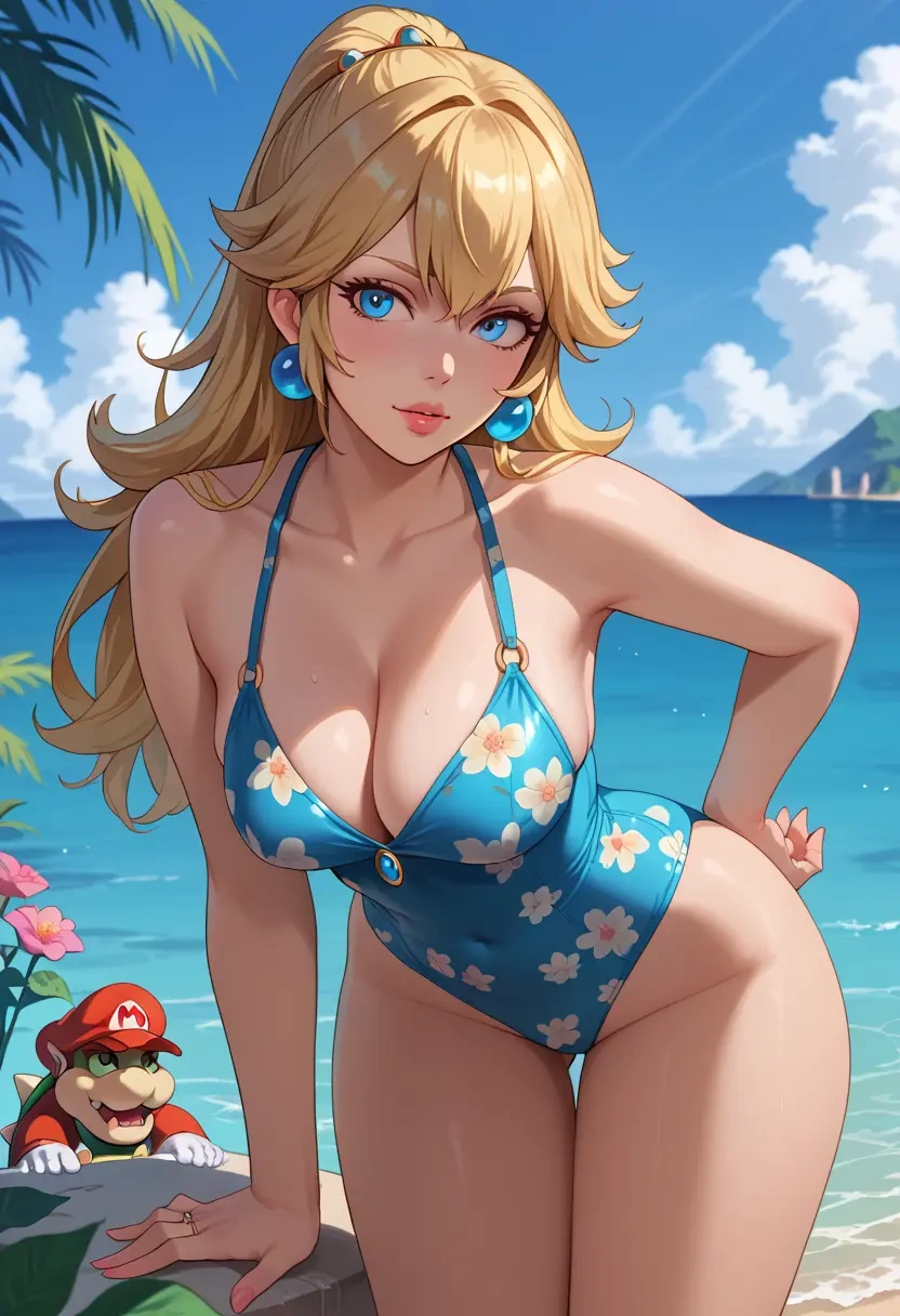 mario_(series),bowser,swimsuit,floral print  - 