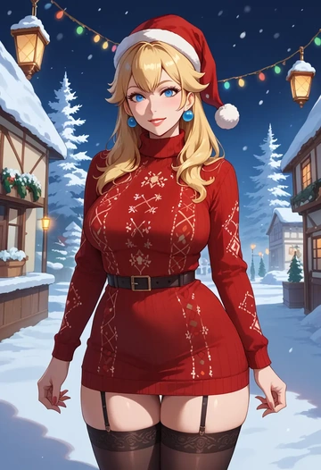 mario_(series),bowser,sweater,stockings,Thigh garters  - AI generated anime art