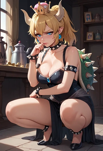 mario_(series),bowsette,pajamas  - AI generated anime art