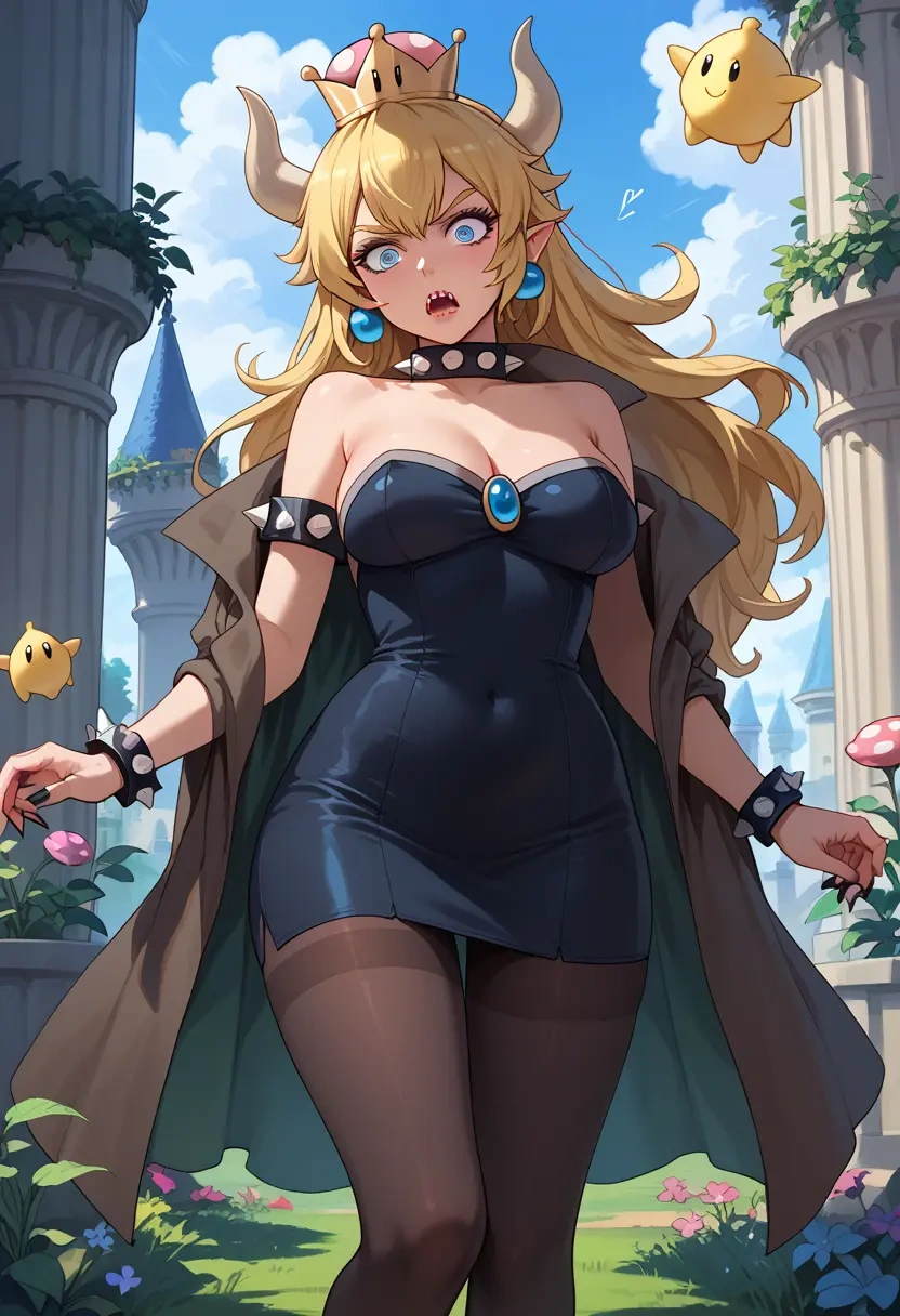 mario_(series),bowsette,coat,long,double-breasted,pencil skirt  - 