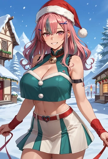 azur_lane,bremerton_(azur_lane),Christmas,dress  - AI generated anime art