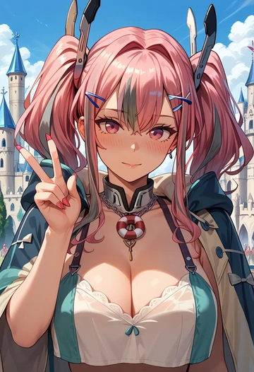 azur_lane,bremerton_(azur_lane),crop windbreaker,shorts  - AI generated anime art