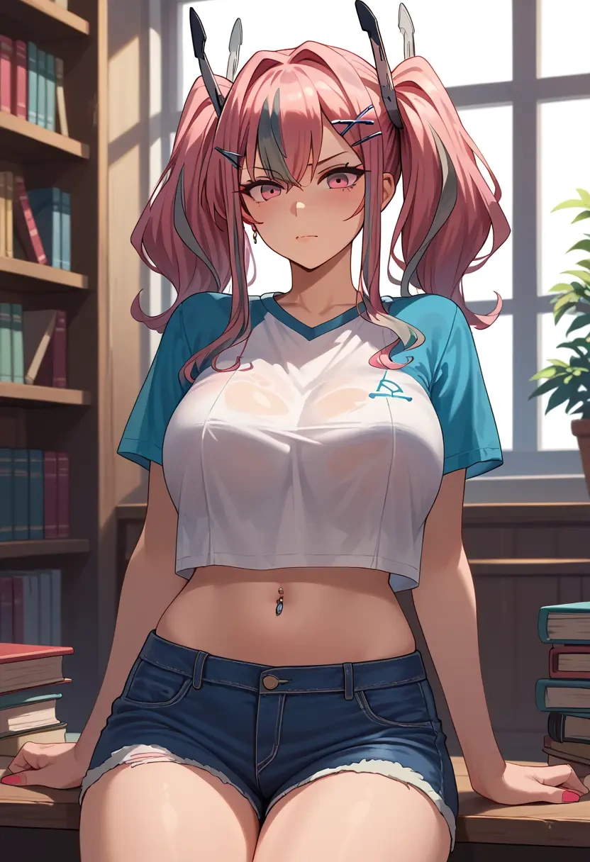 azur_lane,bremerton_(scorching-hot_training)_(azur_lane),denim shorts  - 