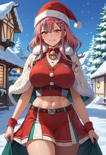 azur_lane,bremerton_(scorching-hot_training)_(azur_lane),Christmas,dress  - AI generated anime art