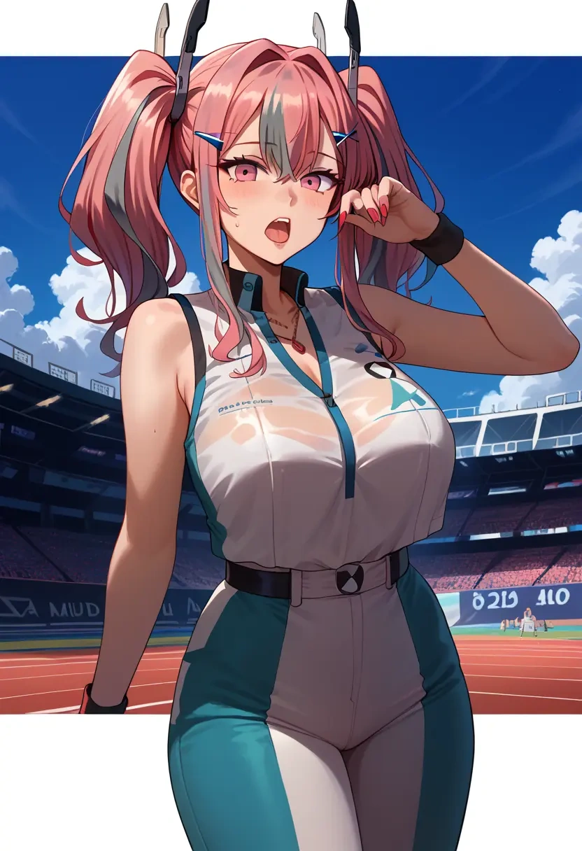 azur_lane,bremerton_(scorching-hot_training)_(azur_lane),jumpsuit,sleeveless,flare pants  - 