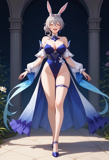 honkai_(series),bronya_zaychik,bunny girl  - AI generated anime art