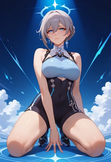 honkai_(series),bronya_zaychik,athletic,shorts,sexy  - AI generated anime art