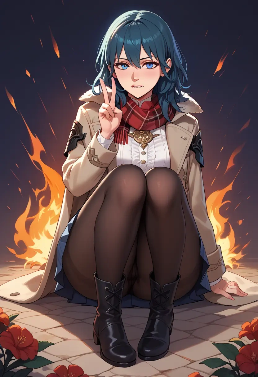 fire_emblem,byleth_(female)_(fire_emblem),winter,student uniform,fur-trimmed coat  - 