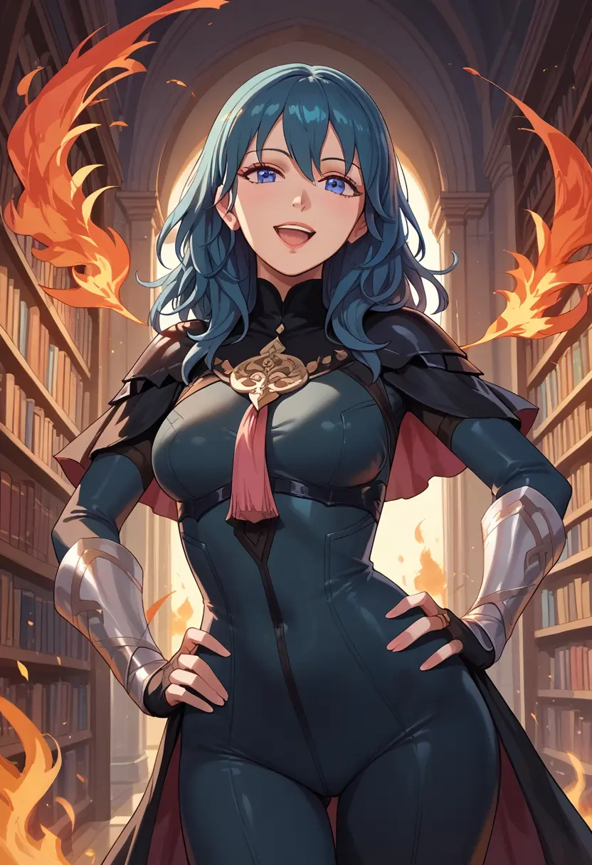 fire_emblem,byleth_(female)_(fire_emblem),black widow bodysuit,spiderweb cape,leather gloves  - 