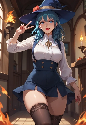 fire_emblem,byleth_(fire_emblem),secretary,stockings  - AI generated anime art