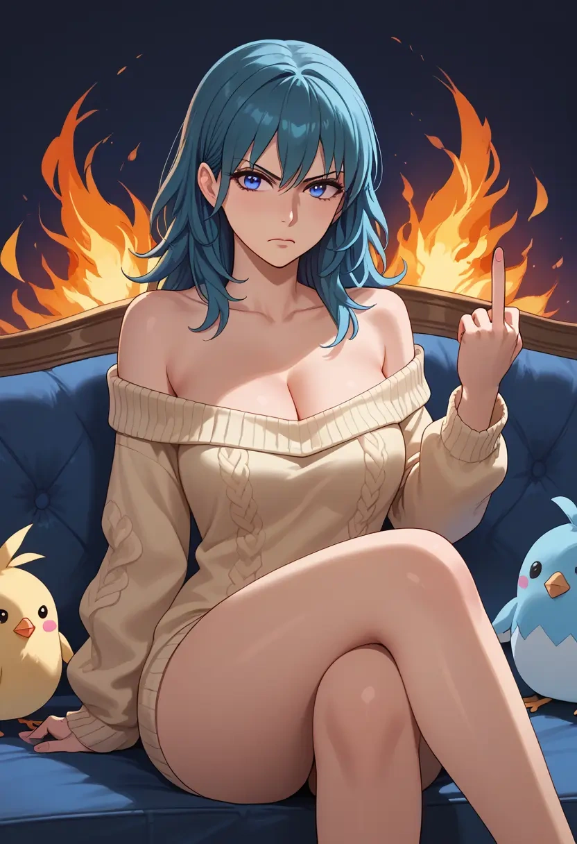 fire_emblem,byleth_(fire_emblem),off-shoulder,sweater  - 