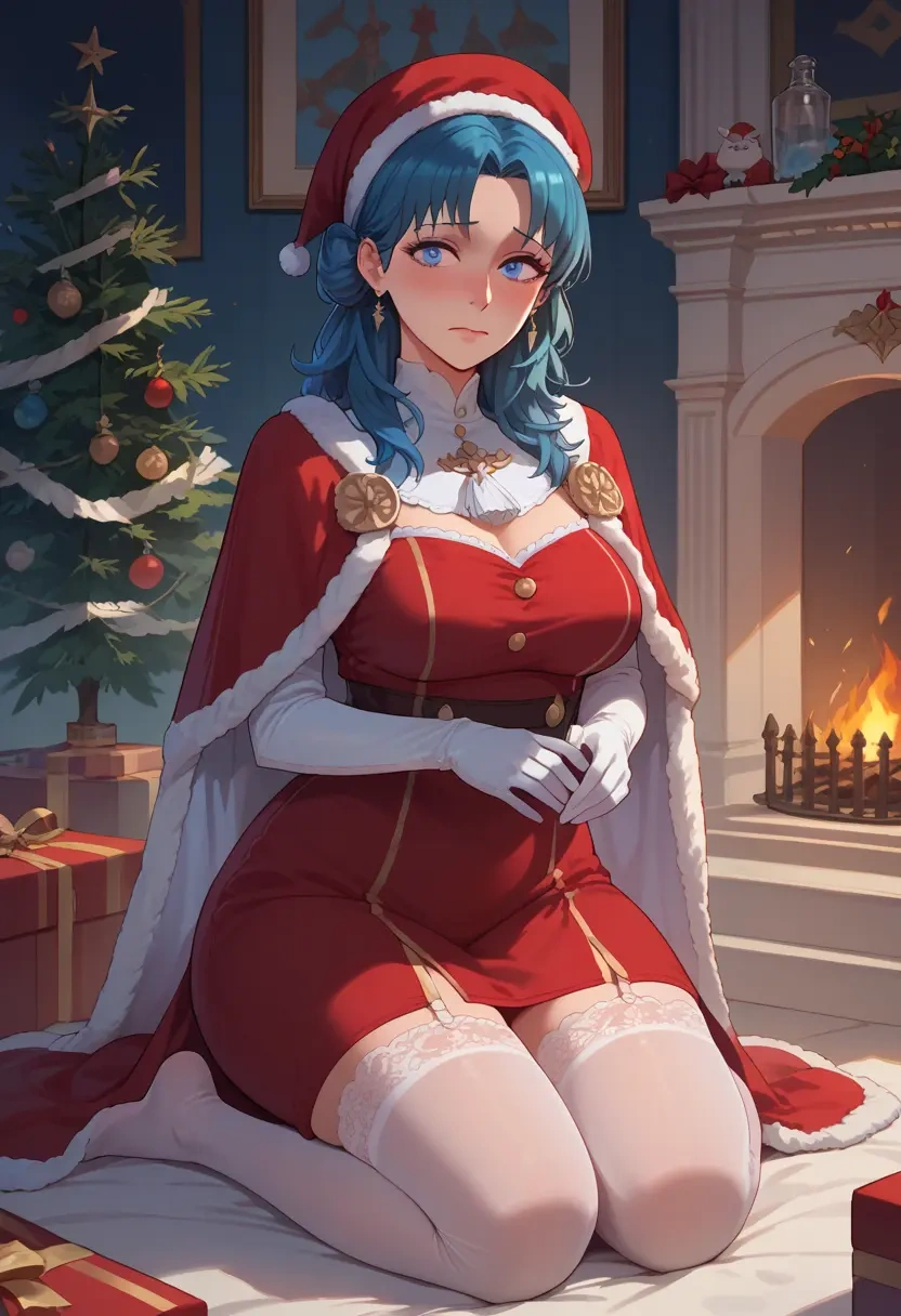 fire_emblem,byleth_(fire_emblem),Christmas,sexy, stockings,  - 