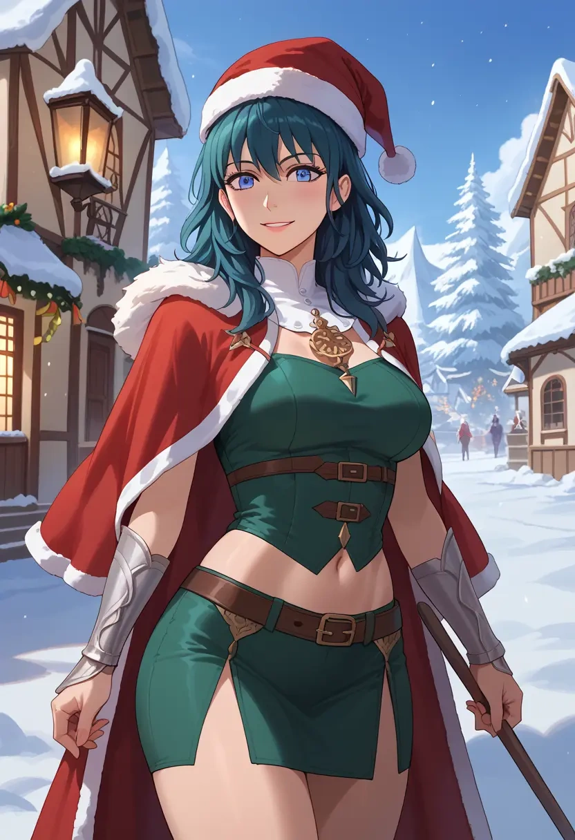 fire_emblem,byleth_(fire_emblem),Christmas,dress  - 