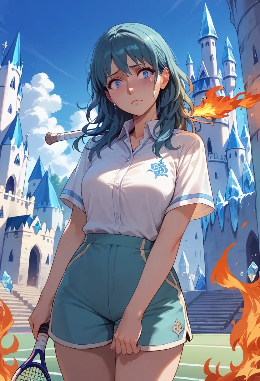 fire_emblem,byleth_(fire_emblem),tennis polo,skort  - 