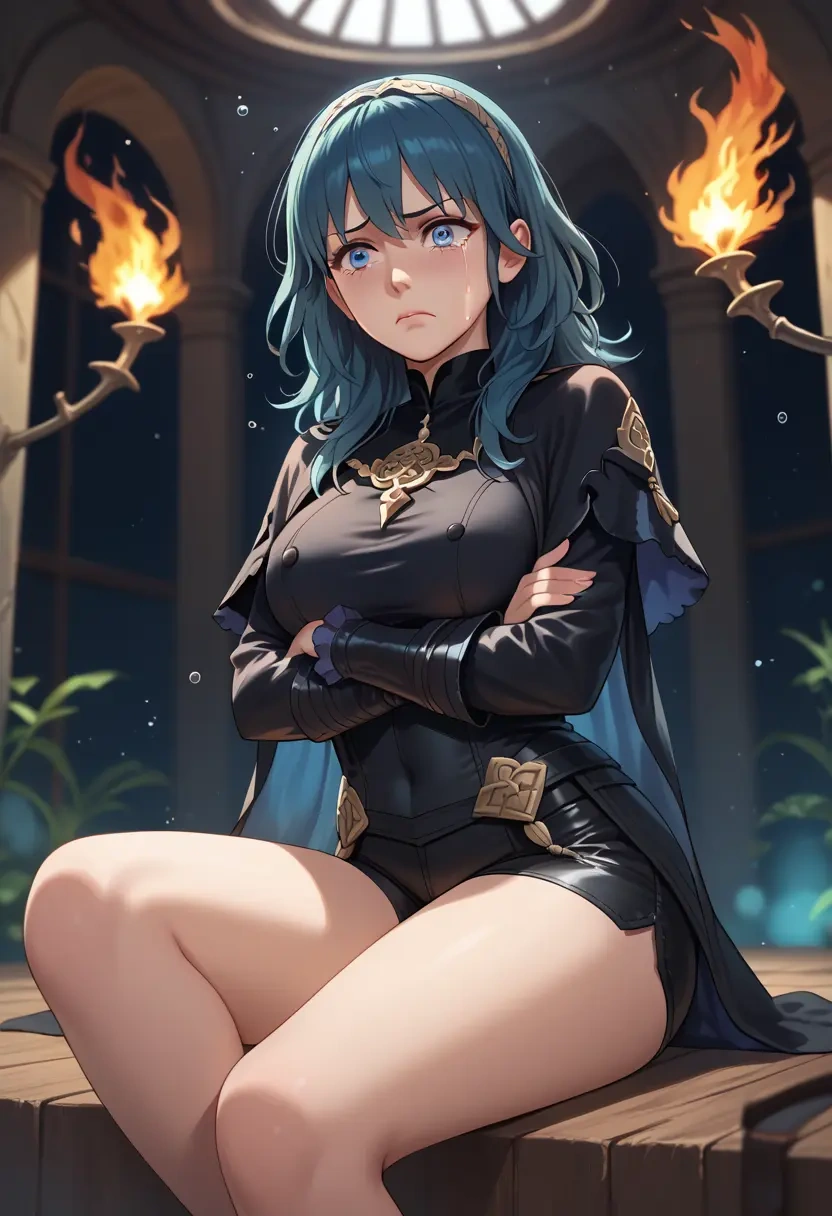 fire_emblem,byleth_(fire_emblem),leather,shorts  - 