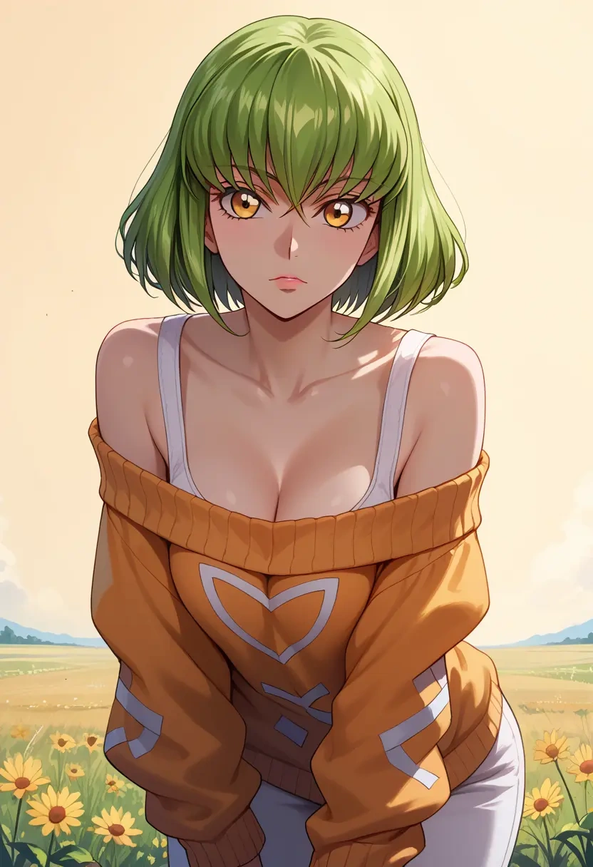 code_geass,c.c.,orange,sweater  - 