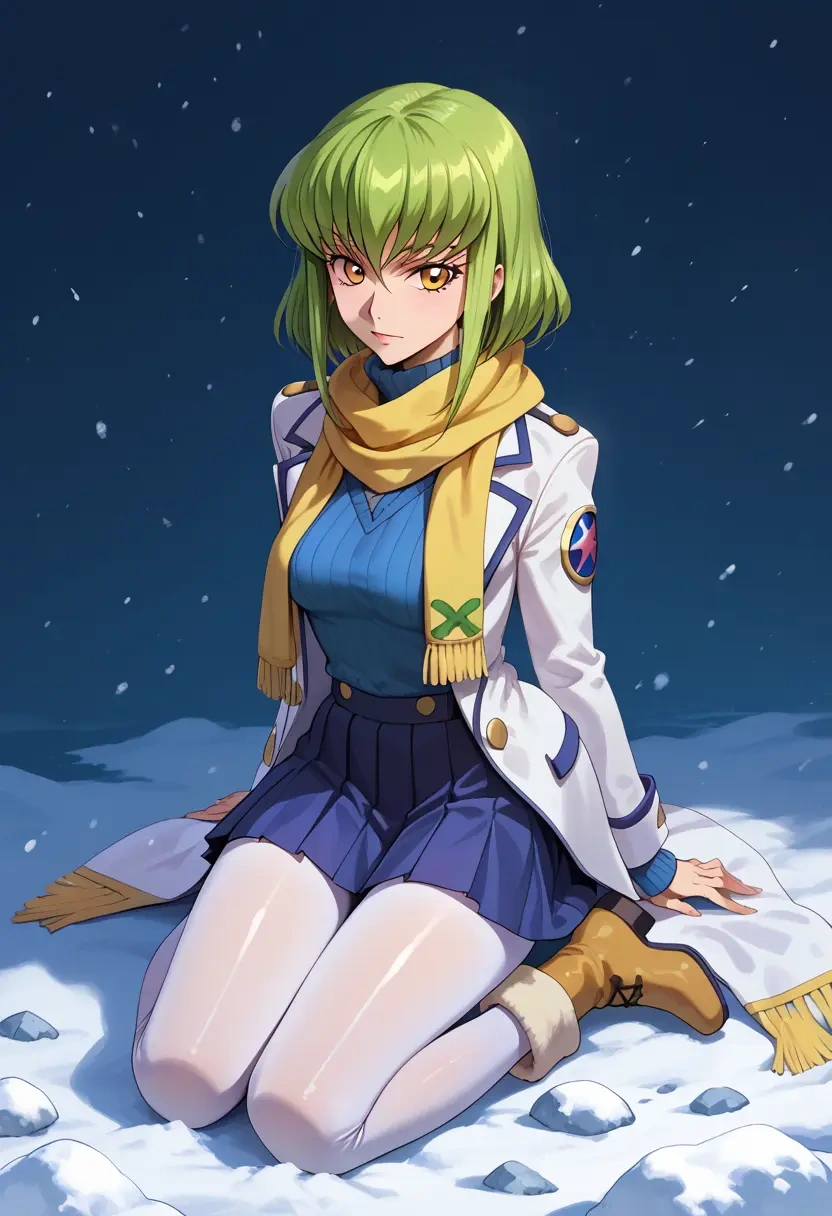 code_geass,c.c.,winter,student uniform,puffer jacket  - 