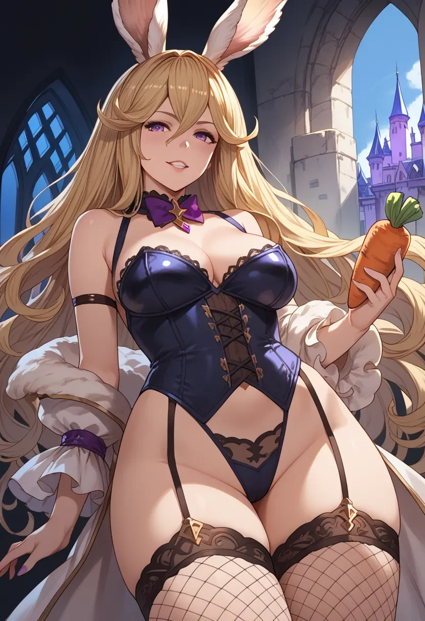 granblue_fantasy,cagliostro_(granblue_fantasy),bunny girl, sexy,stockings  - 