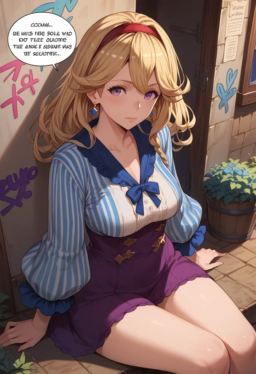 granblue_fantasy,cagliostro_(granblue_fantasy),striped graffiti blouse,dolphin shorts  - 