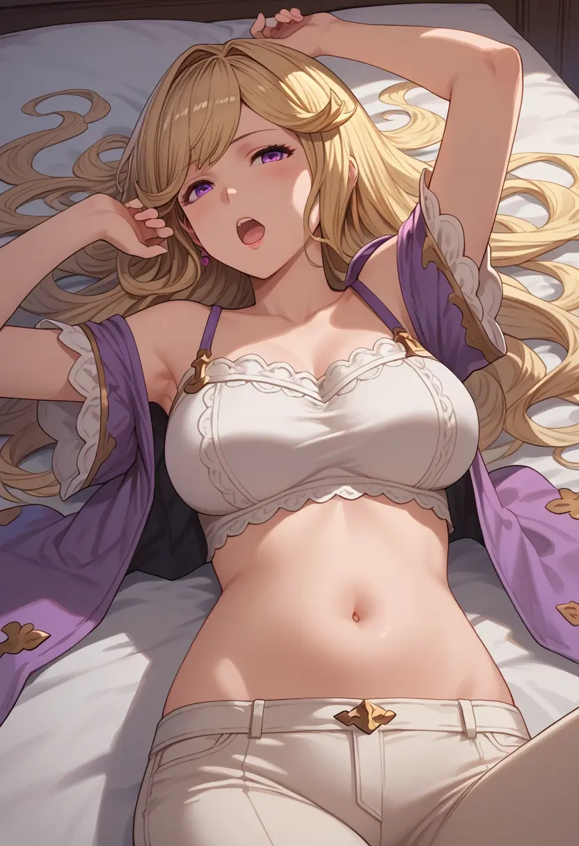 granblue_fantasy,cagliostro_(granblue_fantasy),pants,wide-leg,strappy top  - 