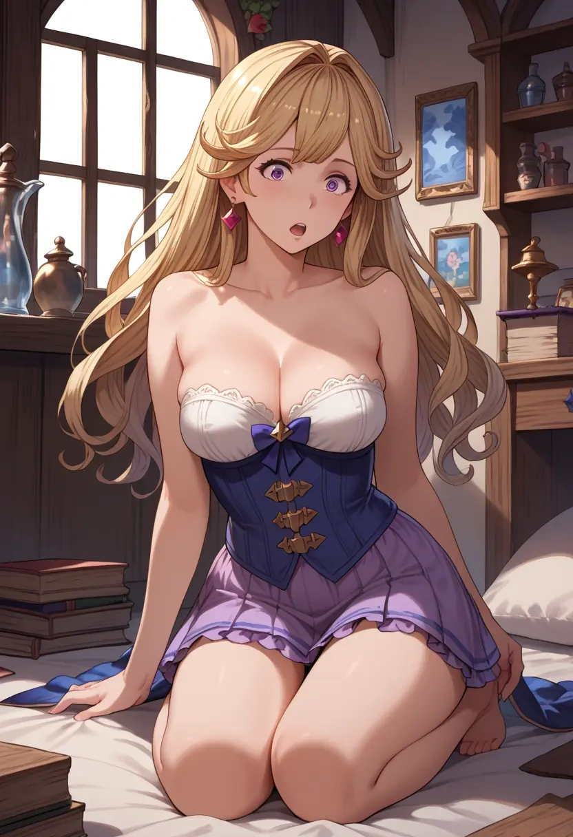 granblue_fantasy,cagliostro_(granblue_fantasy),corset,bustier,long tulle skirt  - 