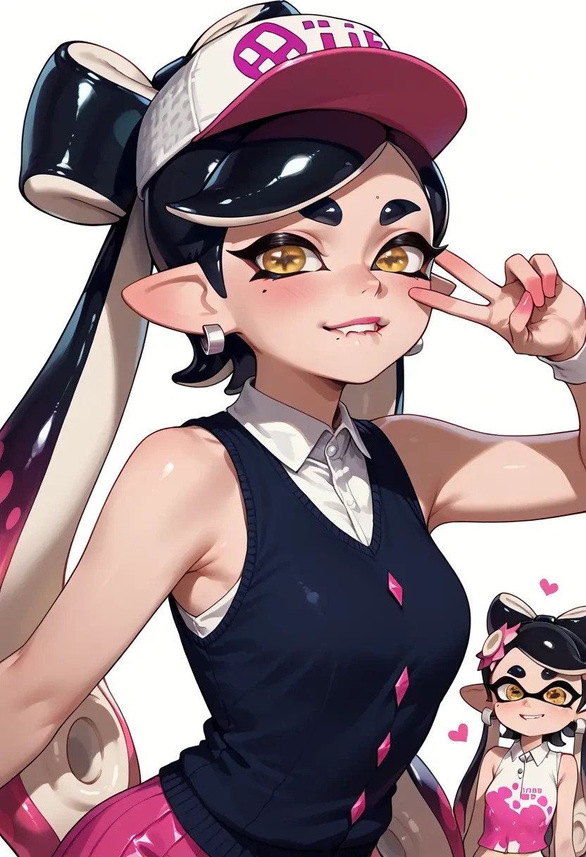 splatoon_(series),callie_(splatoon),sports vest,capri leggings  - 