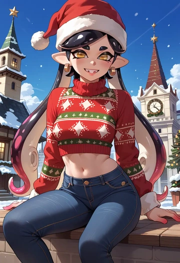 splatoon_(series),callie_(splatoon),Christmas  - AI generated anime art