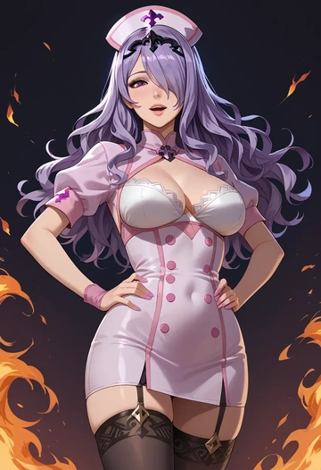 fire_emblem,camilla_(fire_emblem),nurse pantyhose,mini skirt, sexy  - AI generated anime art