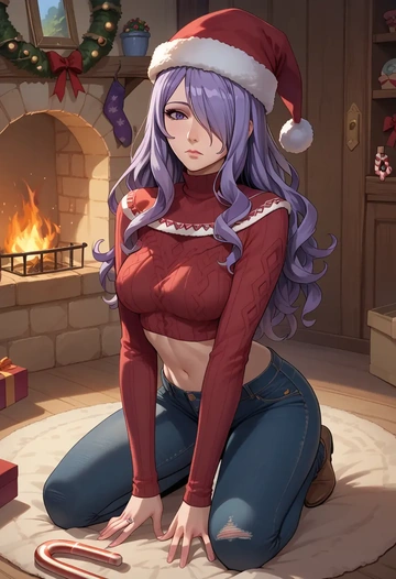 fire_emblem,camilla_(fire_emblem),Christmas  - AI generated anime art