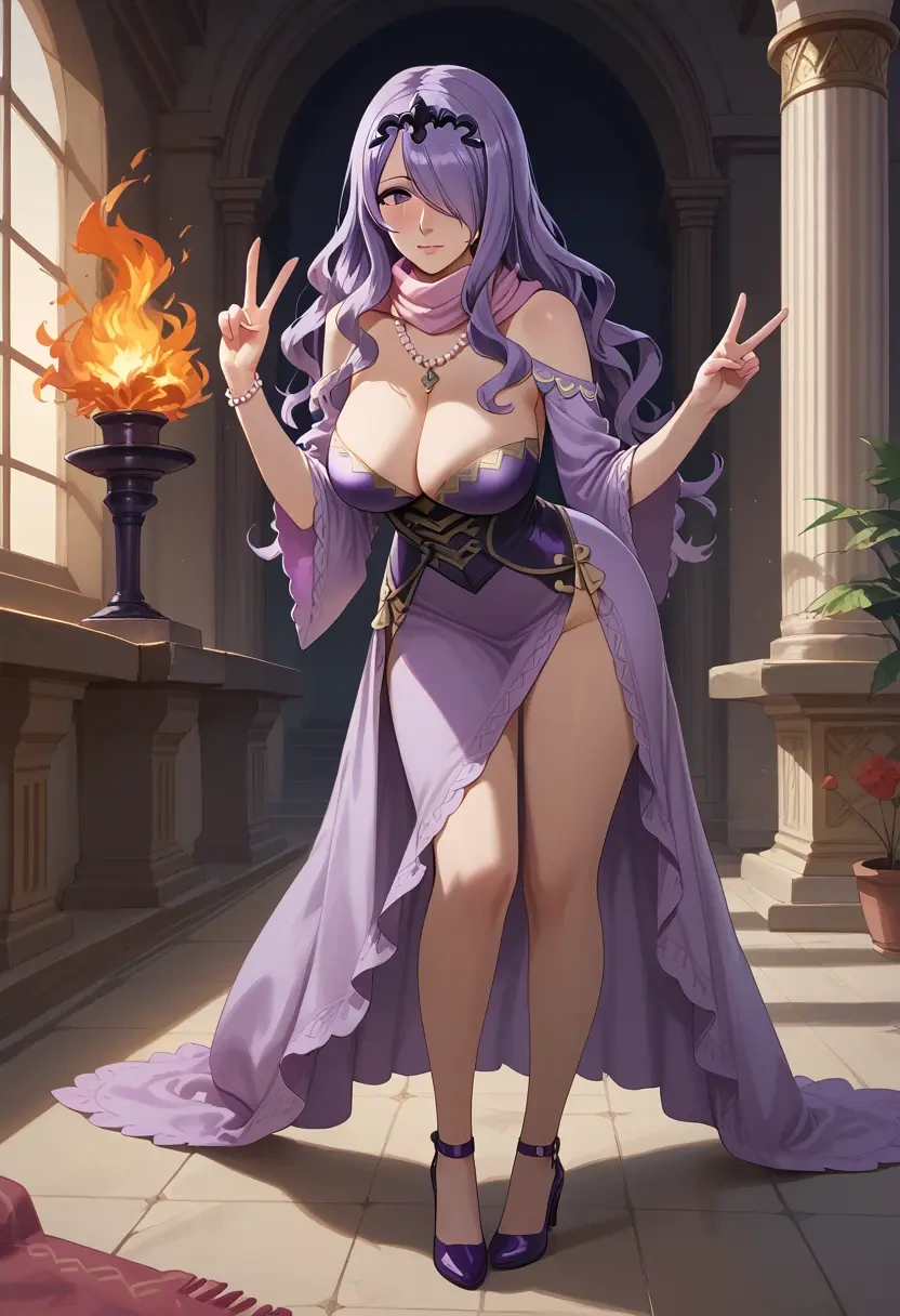 fire_emblem,camilla_(fire_emblem),spring,elegant woman,wrap dress  - 