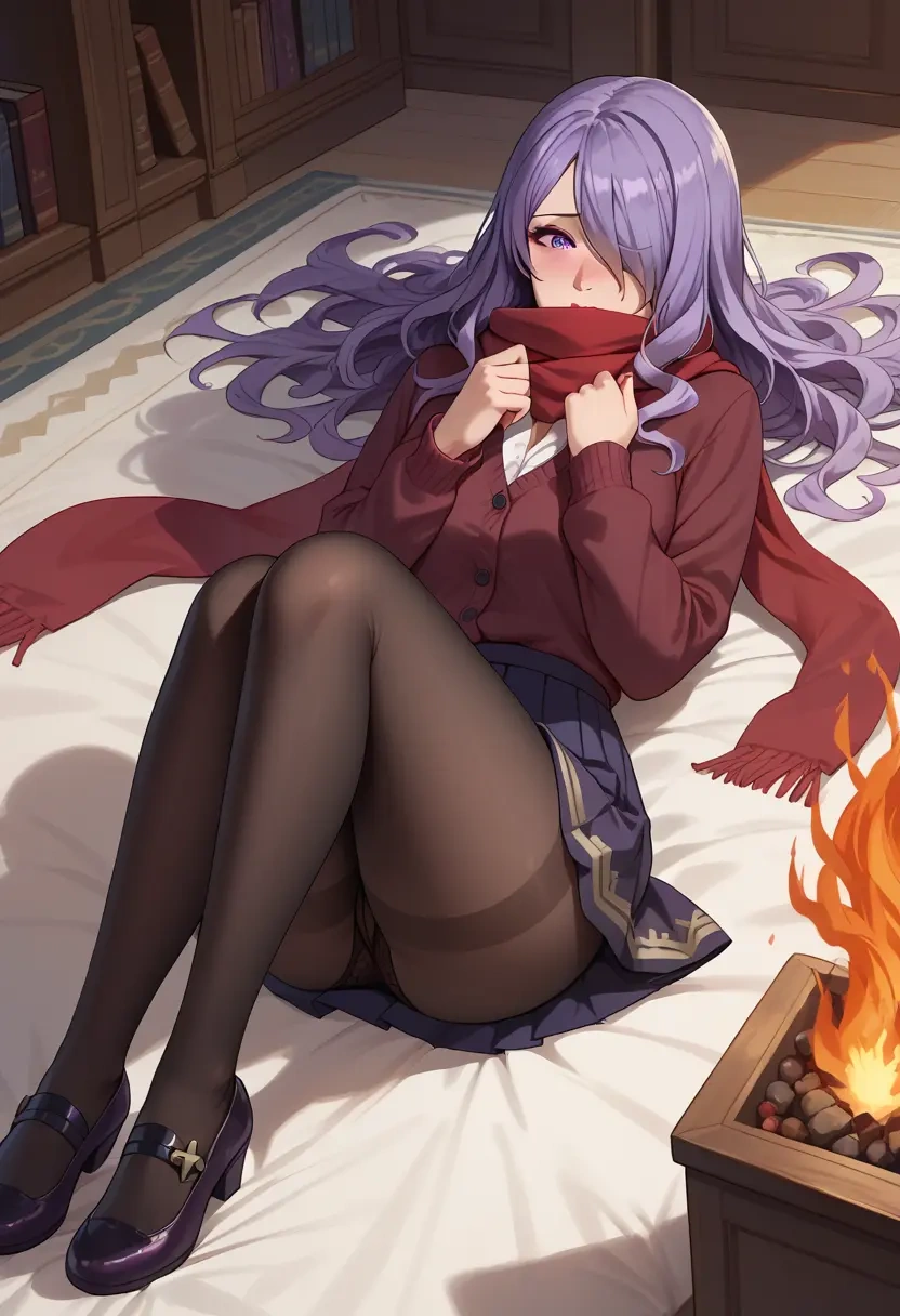 fire_emblem,camilla_(fire_emblem),winter,student uniform,cardigan  - 