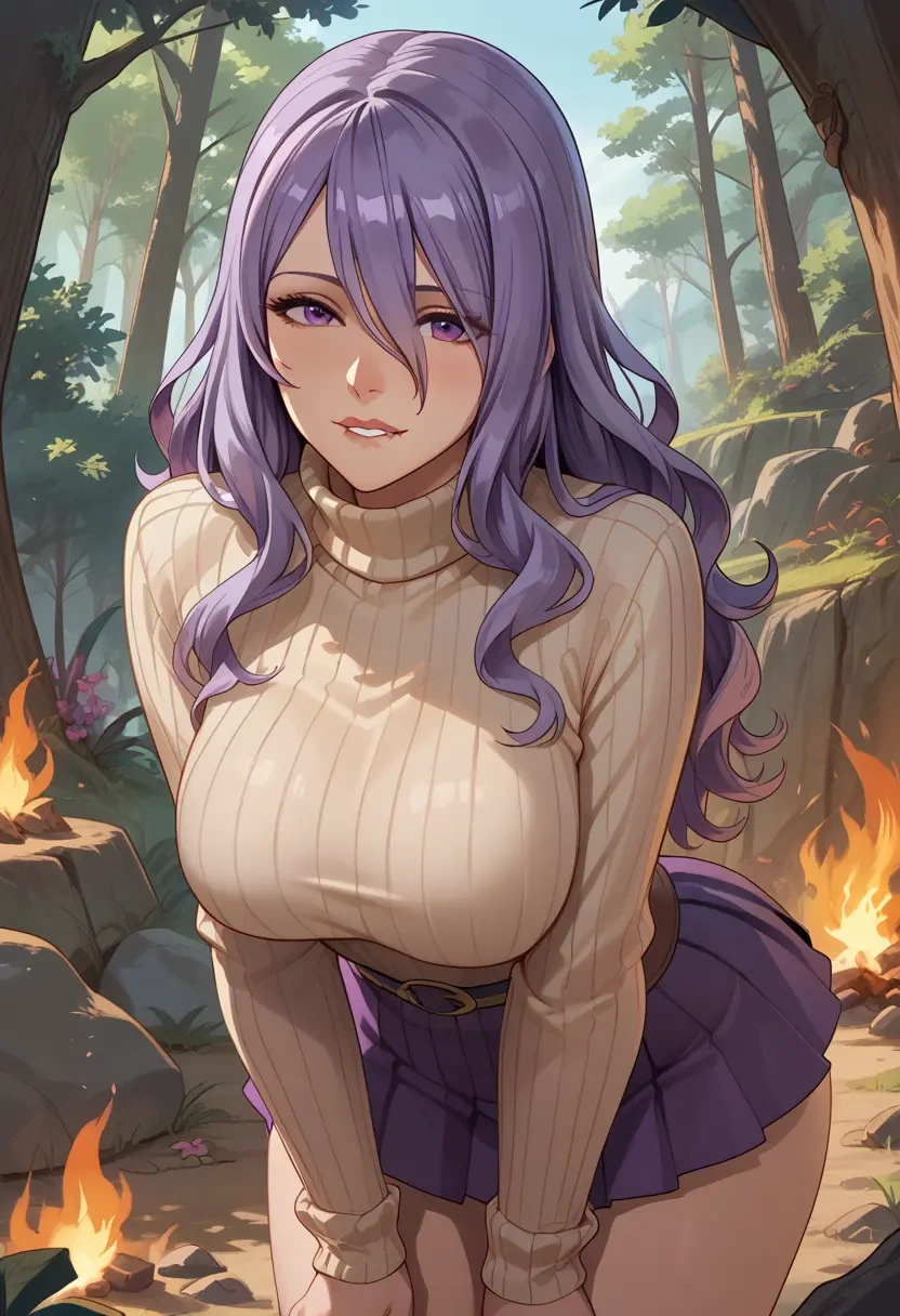 fire_emblem,camilla_(fire_emblem),skirt,pleated,turtleneck sweater  - 