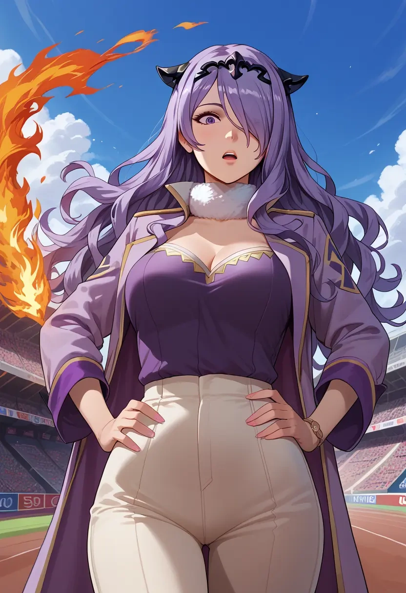 fire_emblem,camilla_(fire_emblem),coat,fur-collar,tailored trousers  - 