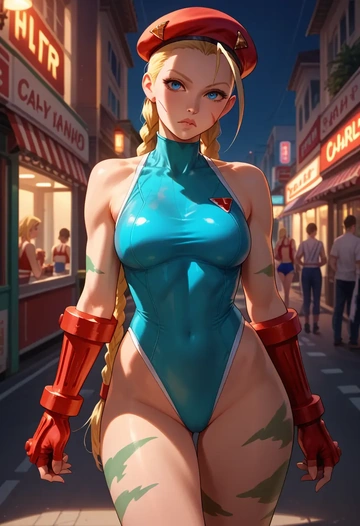 street_fighter,cammy_white,swimsuit,sexy  - AI generated anime art