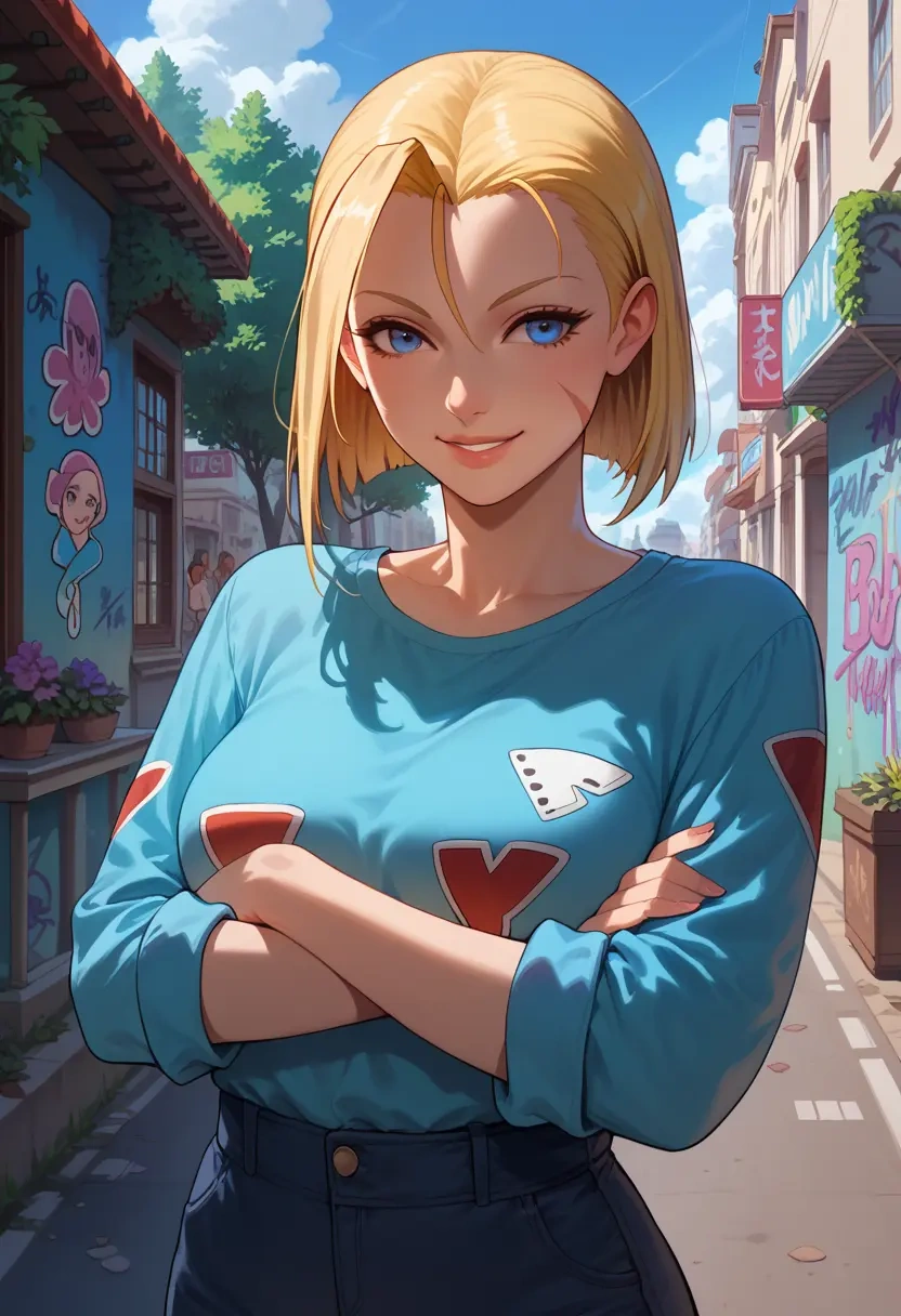 street_fighter,cammy_white,oversized graffiti shirt,dolphin shorts  - 